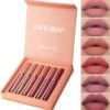 Set Van 6 X Matte Lip Gloss Nude | Lipgloss Matte Set | Waterproof | Nude Kleuren -Beste Lip Winkel 1171x1200