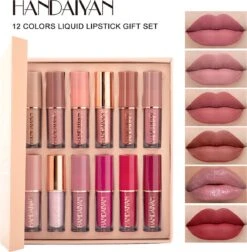 HANDAIYAN | Set Van 12 | Liquid Lipsticks | Matte Lippenstift | Vloeibare Lippenstift | Waterproof | Make Up Set | Geschenkset | Giftset | Lipstick | Lippenstift | Lipgloss -Beste Lip Winkel 1177x1200 1