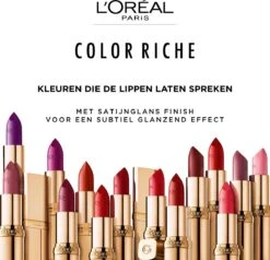 L’Oréal Paris Lippenstift Color Riche Satin - 125 Maison Marais Rood -Beste Lip Winkel 1200x1158 9