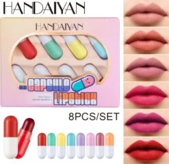 HANDAIYAN Mini Pil Lipgloss Capsule Lippenstift Lippenstift Voorbeeld 8 Kleurenset 9 HANDAIYAN Mini Pil Lipgloss Capsule Lippenstift Lippenstift Voorbeeld 8 Kleurenset -Beste Lip Winkel 1200x1168 1