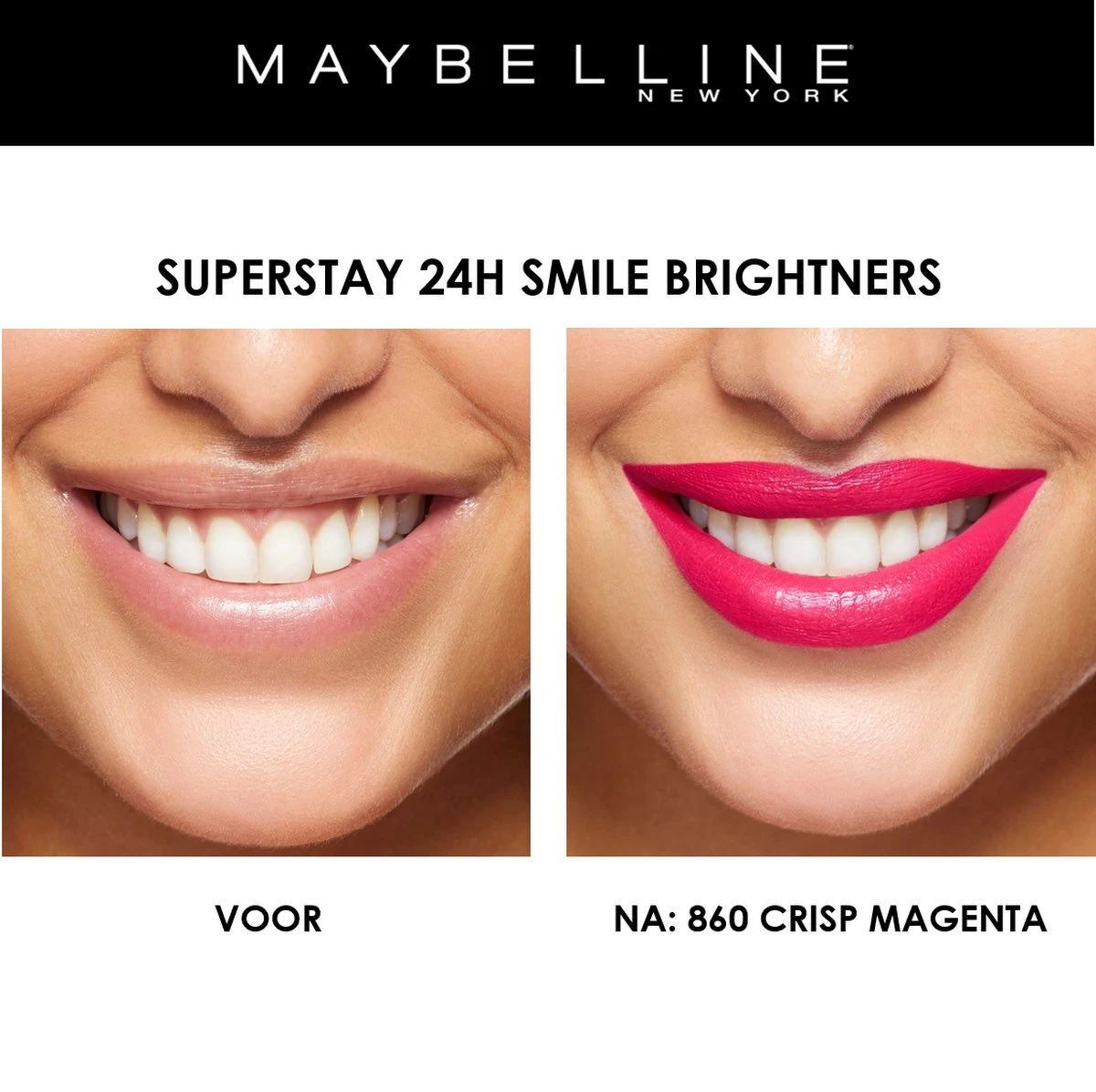 Maybelline SuperStay 24H Smile Brighters Lippenstift - 860 Crisp Magenta - Roze - Langhoudend 9 Maybelline SuperStay 24H Smile Brighters Lippenstift - 860 Crisp Magenta - Roze - Langhoudend - Afbeelding 7