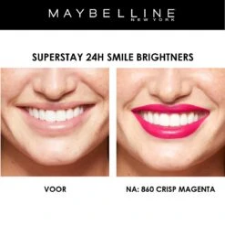 Maybelline SuperStay 24H Smile Brighters Lippenstift - 860 Crisp Magenta - Roze - Langhoudend 16 Maybelline SuperStay 24H Smile Brighters Lippenstift - 860 Crisp Magenta - Roze - Langhoudend -Beste Lip Winkel 1200x1197 11