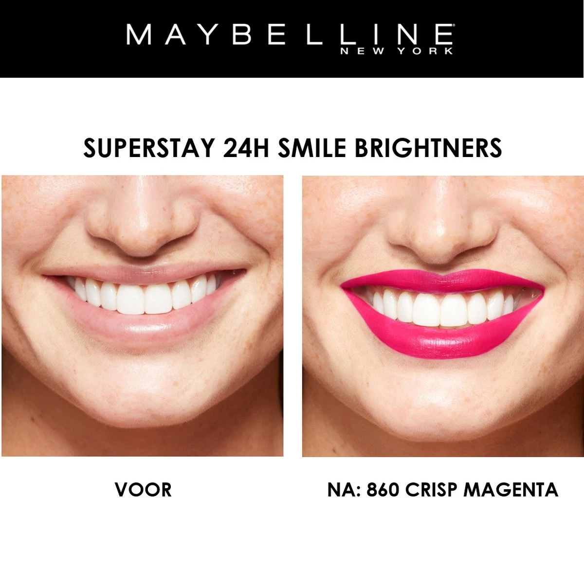 Maybelline SuperStay 24H Smile Brighters Lippenstift - 860 Crisp Magenta - Roze - Langhoudend 8 Maybelline SuperStay 24H Smile Brighters Lippenstift - 860 Crisp Magenta - Roze - Langhoudend - Afbeelding 6