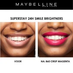 Maybelline SuperStay 24H Smile Brighters Lippenstift - 860 Crisp Magenta - Roze - Langhoudend 18 Maybelline SuperStay 24H Smile Brighters Lippenstift - 860 Crisp Magenta - Roze - Langhoudend -Beste Lip Winkel 1200x1197 12