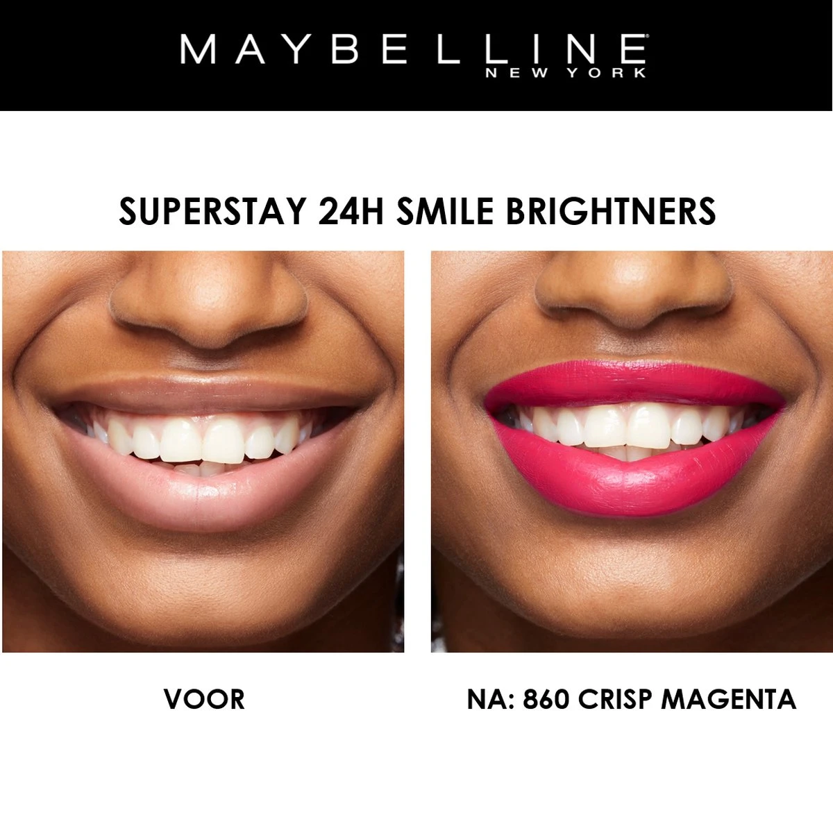 Maybelline SuperStay 24H Smile Brighters Lippenstift - 860 Crisp Magenta - Roze - Langhoudend 10 Maybelline SuperStay 24H Smile Brighters Lippenstift - 860 Crisp Magenta - Roze - Langhoudend - Afbeelding 8