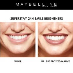 Maybelline SuperStay 24H Smile Brighters Lippenstift - 850 Frosted Mauve - Roze - Langhoudend -Beste Lip Winkel 1200x1197 7