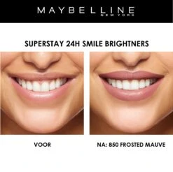 Maybelline SuperStay 24H Smile Brighters Lippenstift - 850 Frosted Mauve - Roze - Langhoudend -Beste Lip Winkel 1200x1197 8
