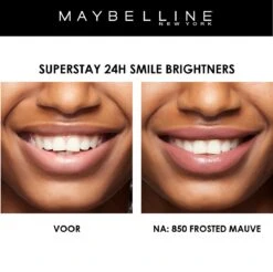 Maybelline SuperStay 24H Smile Brighters Lippenstift - 850 Frosted Mauve - Roze - Langhoudend -Beste Lip Winkel 1200x1197 9