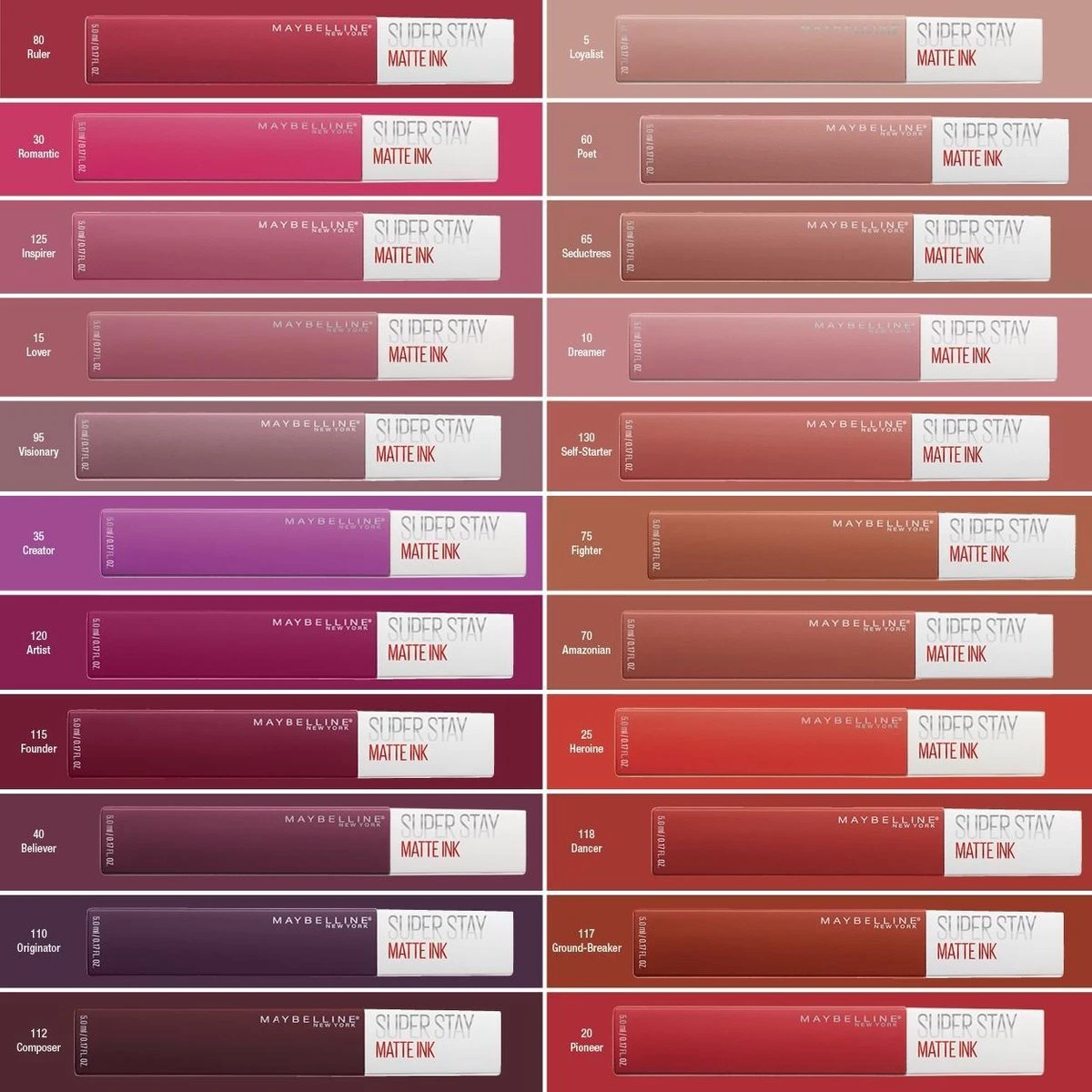 Maybelline Superstay Matte Ink Lippenstift - 40 Believer 13 Maybelline Superstay Matte Ink Lippenstift - 40 Believer - Afbeelding 11
