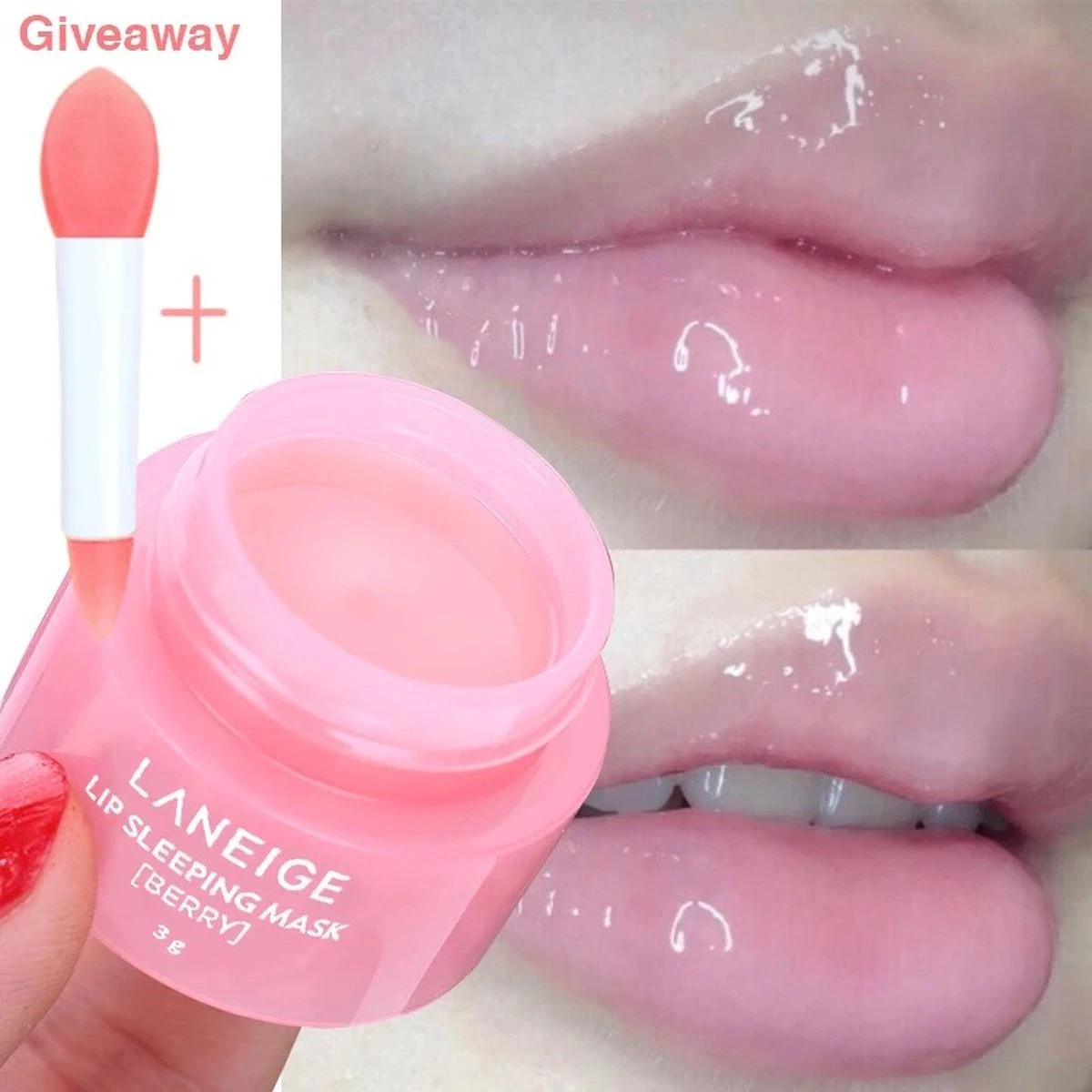 Mini Laneige Lip Sleeping Mask Lipmasker + Brush 3 Mini Laneige Lip Sleeping Mask Lipmasker + Brush