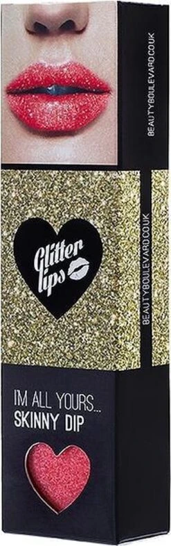 Beauty Blvd Glitter Lips Skinny Dip 3 Piece Gift Set: Gloss Bond 3.5ml - Glitter 3g - Lip Brush -Beste Lip Winkel 377x1200 1