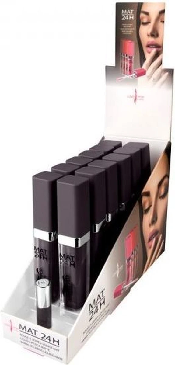 Lovely Pop Cosmetics - Vloeibare Lipstick - Mat - 24H - Donker Paars, Bijna Zwart - Nummer 40318 4 Lovely Pop Cosmetics - Vloeibare Lipstick - Mat - 24H - Donker Paars, Bijna Zwart - Nummer 40318 - Afbeelding 2