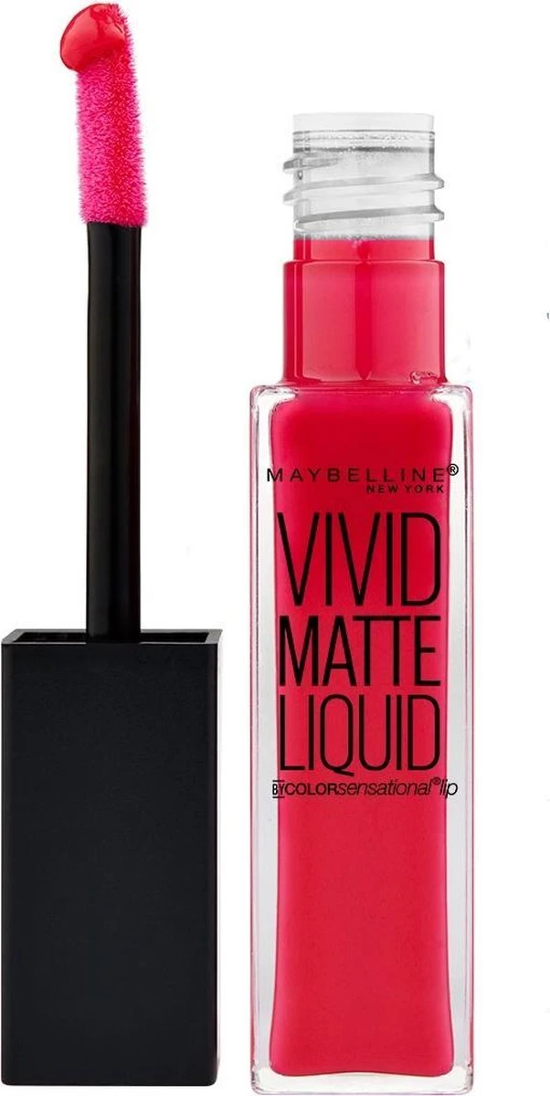 Maybelline Vivid Matte Liquid - 35 Rebel Red - Rood - Lippenstift 4 Maybelline Vivid Matte Liquid - 35 Rebel Red - Rood - Lippenstift - Afbeelding 2