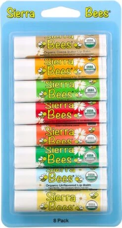 Sierra Bees Lippenbalsems Bijenwas - 8 Pack