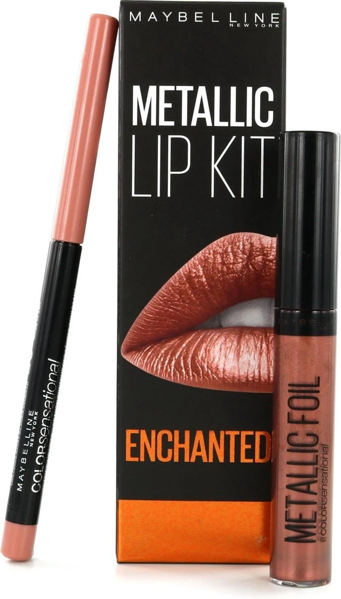 Maybelline Metallic Lipkit Enchanted - Lip Foil 110 Calypso & Lipliner 10 Nude Whisper 3 Maybelline Metallic Lipkit Enchanted - Lip Foil 110 Calypso & Lipliner 10 Nude Whisper
