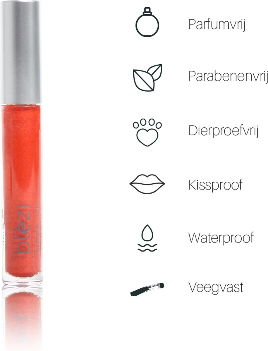 Blèzi® Lip Fix 45 Breezy Red - Lipstick - Lippenstift Langhoudend - Rood Oranje 7 Blèzi® Lip Fix 45 Breezy Red - Lipstick - Lippenstift Langhoudend - Rood Oranje - Afbeelding 5